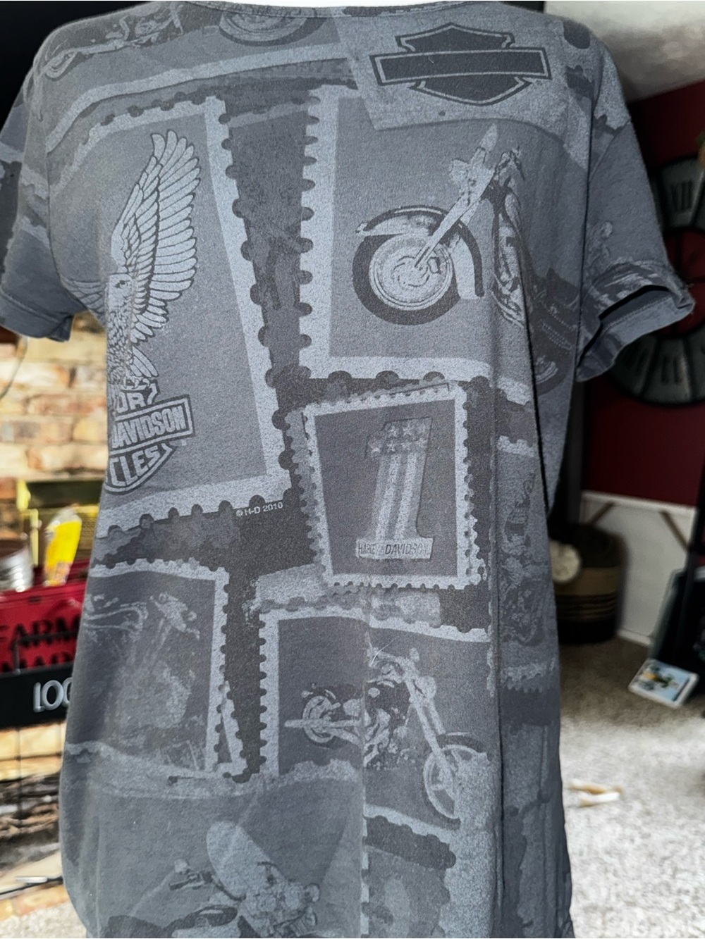 Harley-Davidson Gray Short Sleeve Graphic Tee